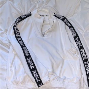 Pink 1/4 zip up sweater